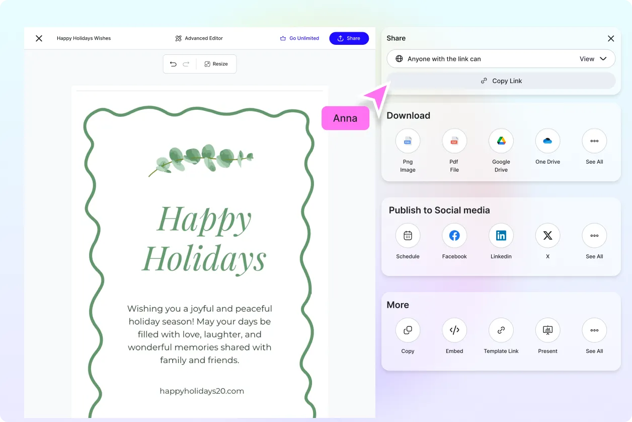 Free AI Happy Holidays Wishes Generator, Free Online Holiday Message Maker